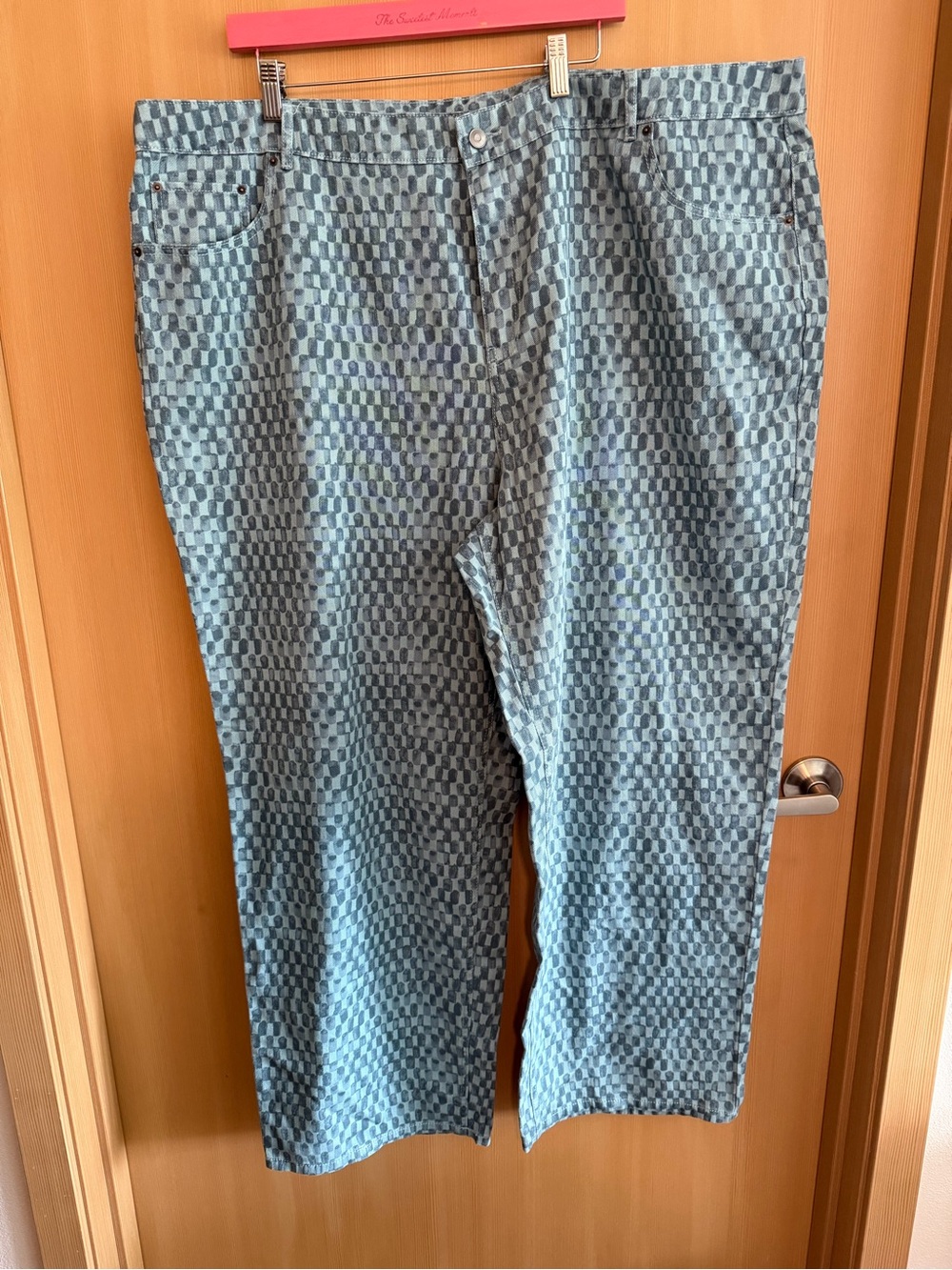 Future Collective Women’s Blue Check Pattern Chinos